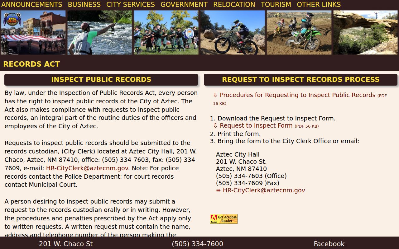 Aztec warrant records public records request form